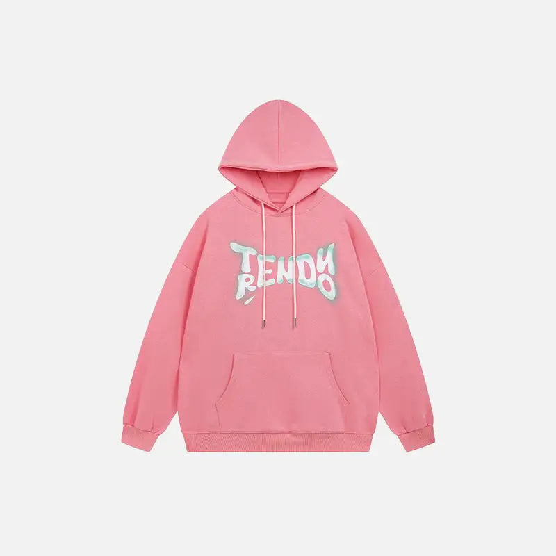 Y2k letter print hoodie for comfortable and stylish outfits - pink / m - hoodies