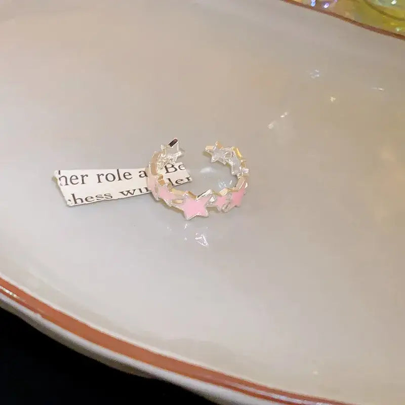 Y2k twisted star open ring for a dazzling style statement - 2 - rings