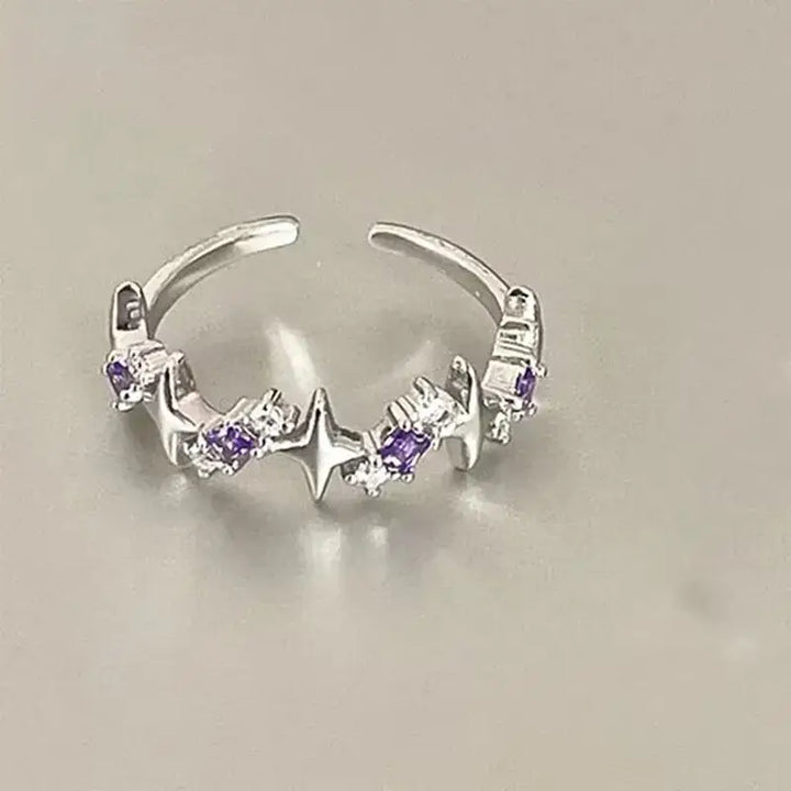 Y2k twisted star open ring for a dazzling style statement - 4 - rings