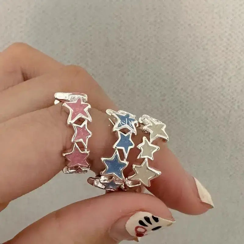 Y2k twisted star open ring for a dazzling style statement - rings
