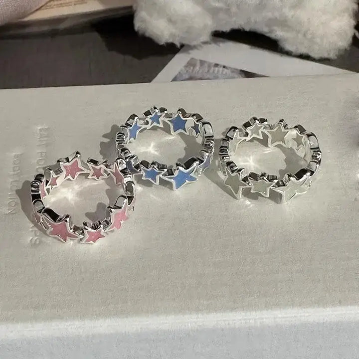 Y2k twisted star open ring for a dazzling style statement - rings