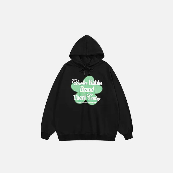 Indestructible y2k flower hoodie for ultimate streetwear style - black / s - hoodies