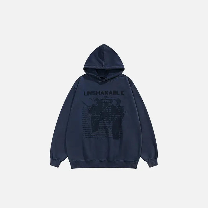 Y2k music band hoodie in premium cotton and polyester - navyblue / s - hoodies