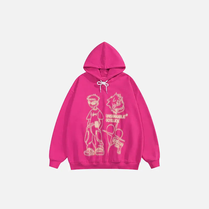 Y2k unshakable youth hoodie for style and comfort - pink / s - hoodies