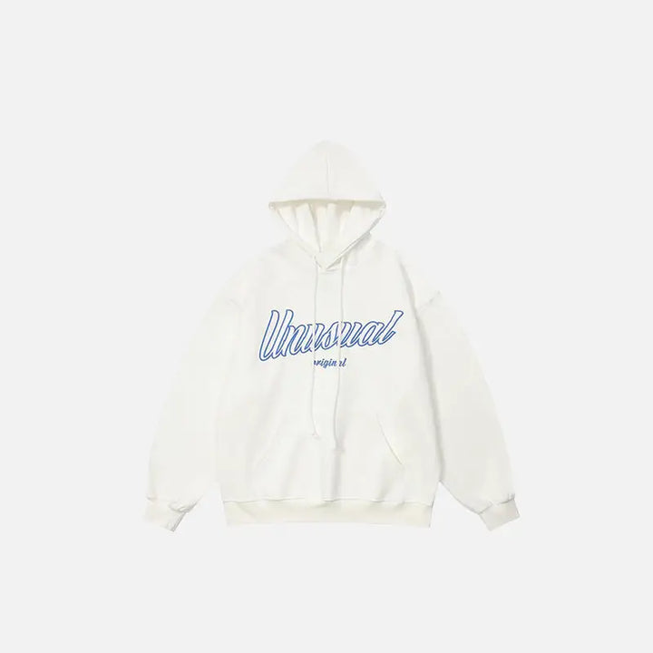 Unusual y2k letter print hoodie for stylish streetwear collections - beige / m - hoodies