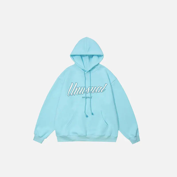Unusual y2k letter print hoodie for stylish streetwear collections - blue / m - hoodies