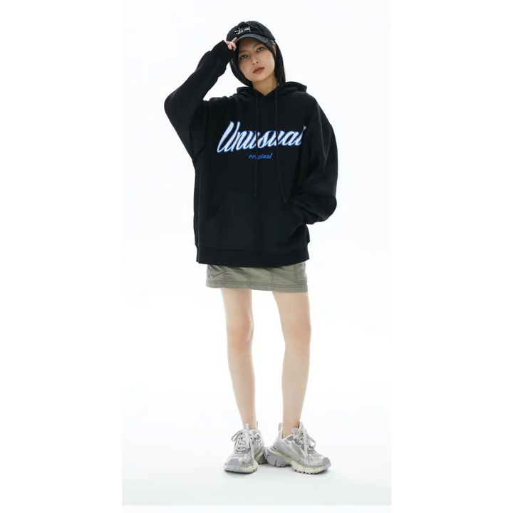 Unusual y2k letter print hoodie for stylish streetwear collections - hoodies
