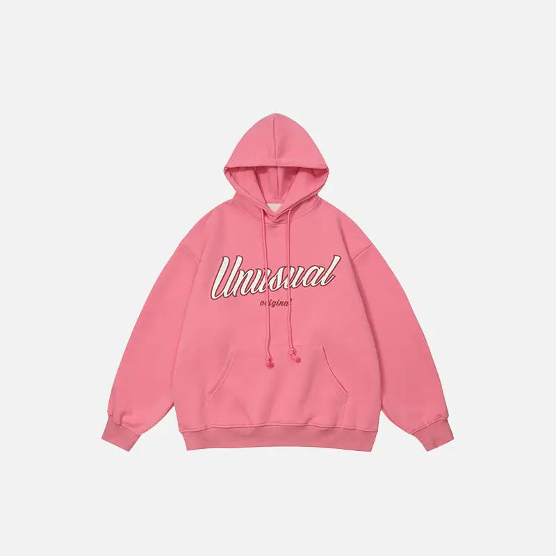 Unusual y2k letter print hoodie for stylish streetwear collections - pink / m - hoodies