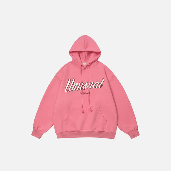 Unusual y2k letter print hoodie for stylish streetwear collections - pink / m - hoodies