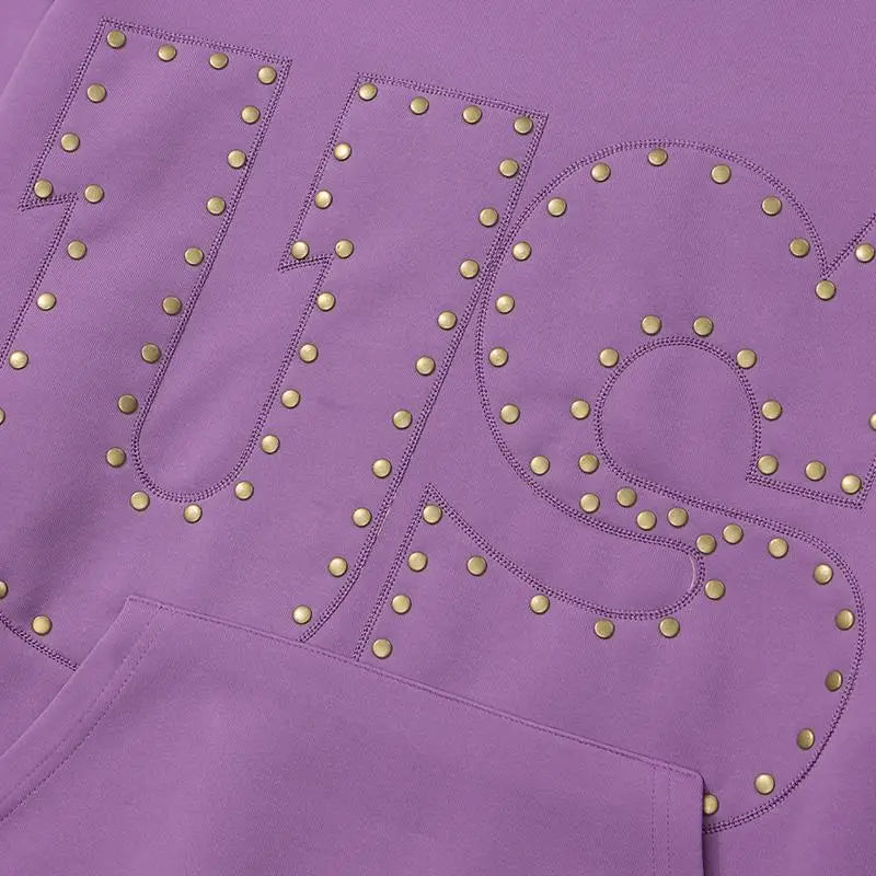 Us letter embroidered hoodie for y2k streetwear style - hoodies