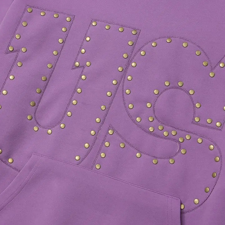 Us letter embroidered hoodie for y2k streetwear style - hoodies