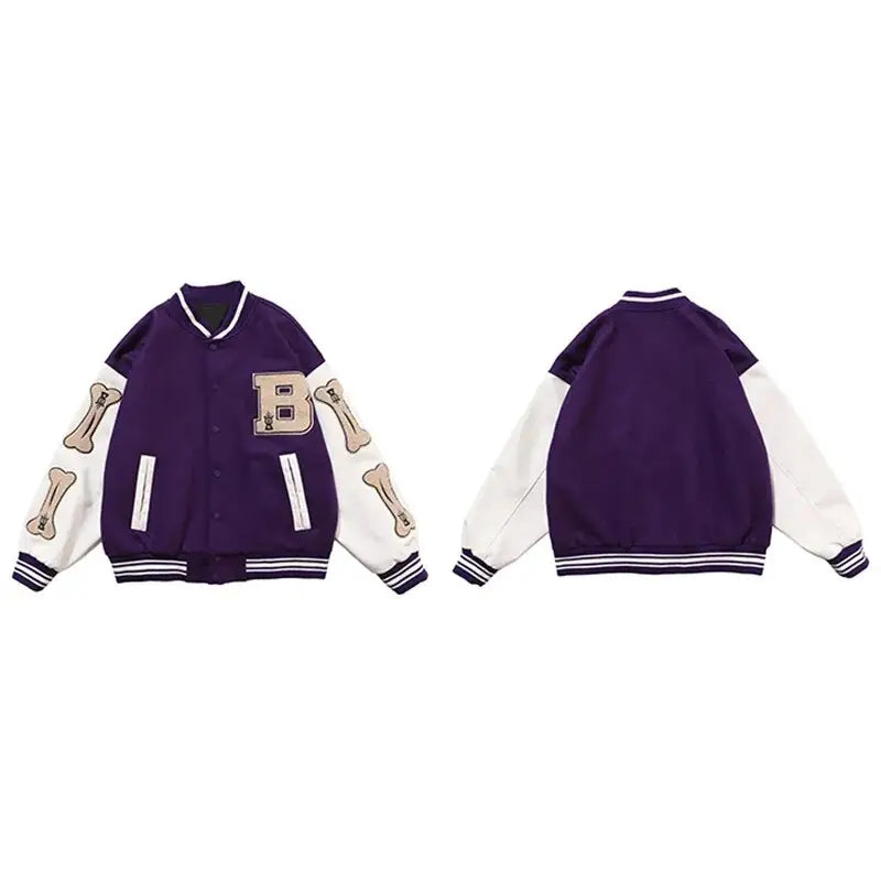 Varsity purplete y2k jacket - unisex streetwear style