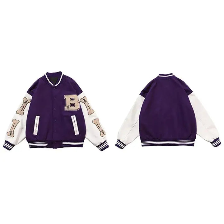 Varsity purplete y2k jacket - unisex streetwear style