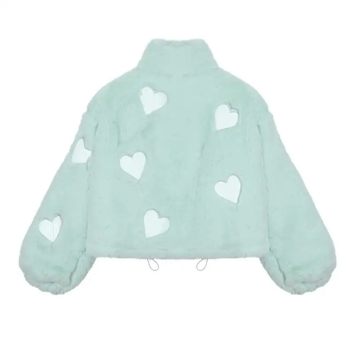 Heart aesthetic y2k jacket in comfort style - 3 / s
