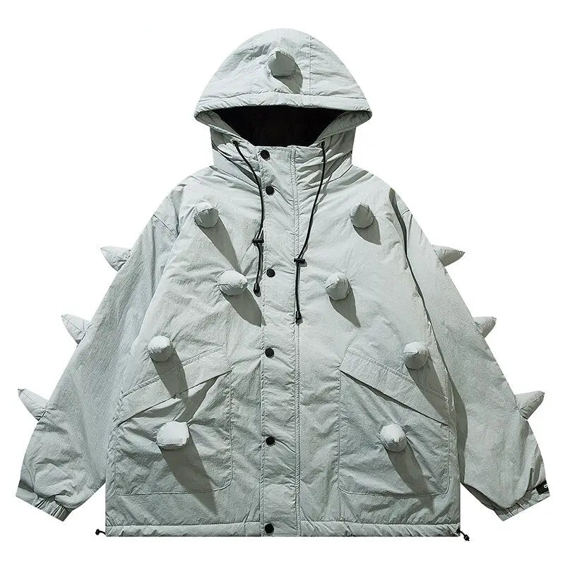 Y2k denim jacket with spikes for a chic and original look