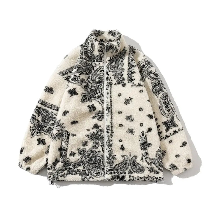 Trendy y2k bandana jacket - white / m