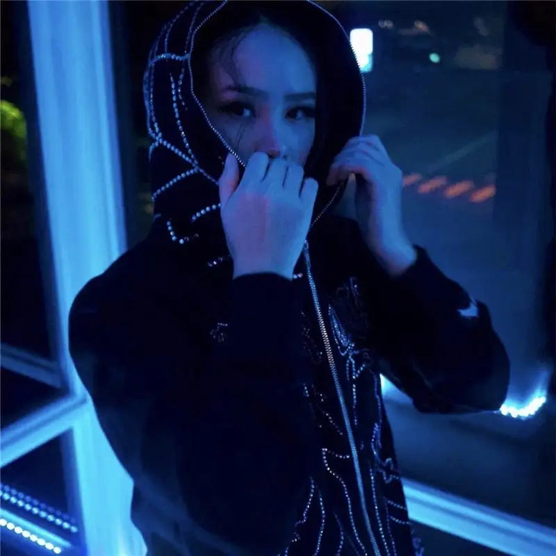 Unisex y2k drill jacket for urban style