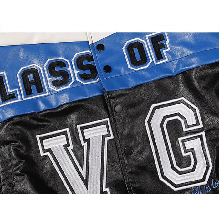 Vg detachable racing varsity jacket from y2k streetwear collection - varsity jackets