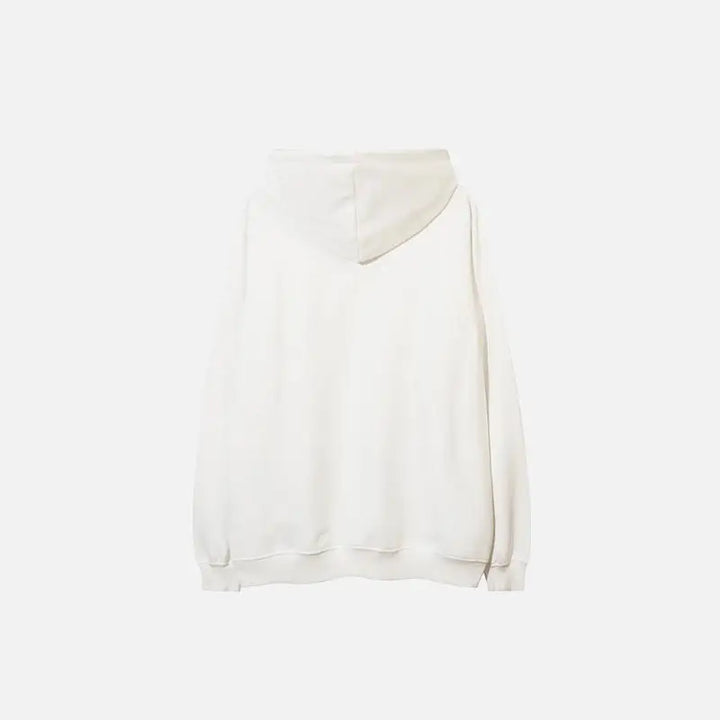 Vintage angel cross print hoodie for comfort and style - hoodies