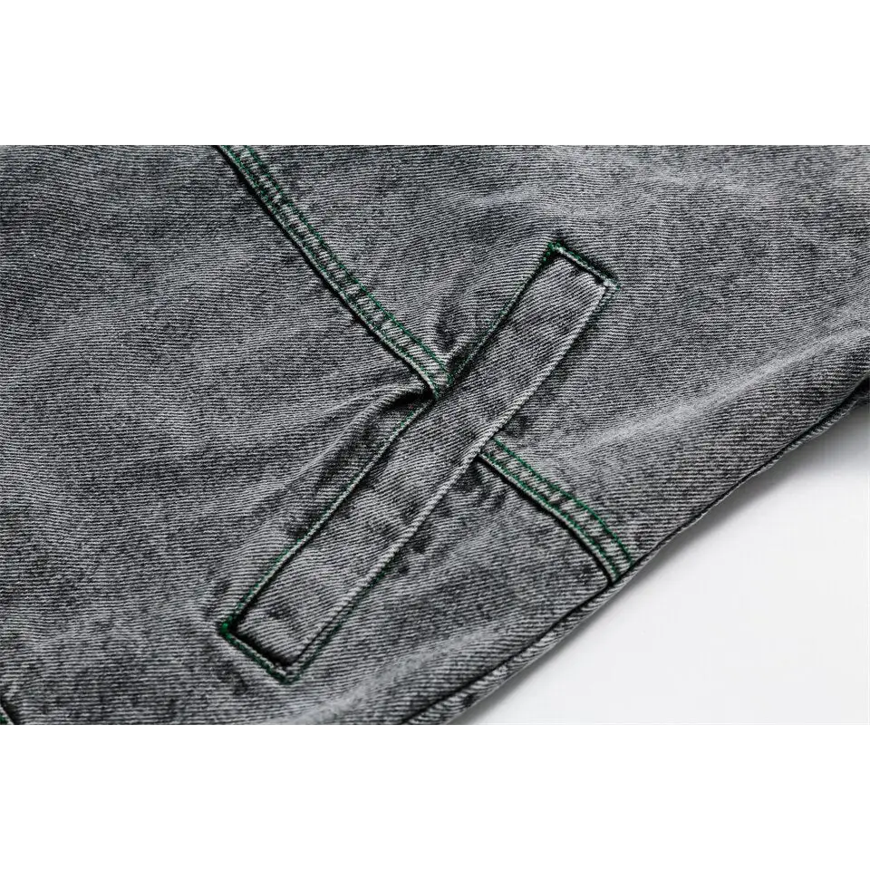 Y2k vintage denim jacket for trendy streetwear styles