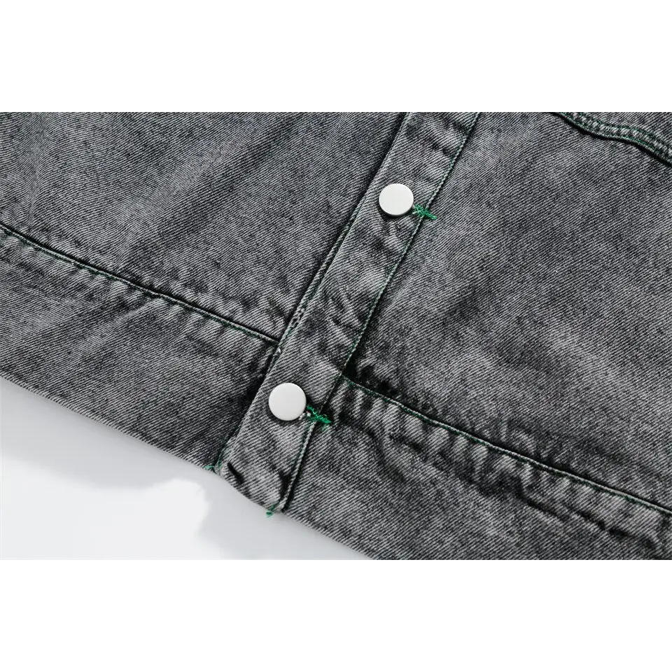 Y2k vintage denim jacket for trendy streetwear styles