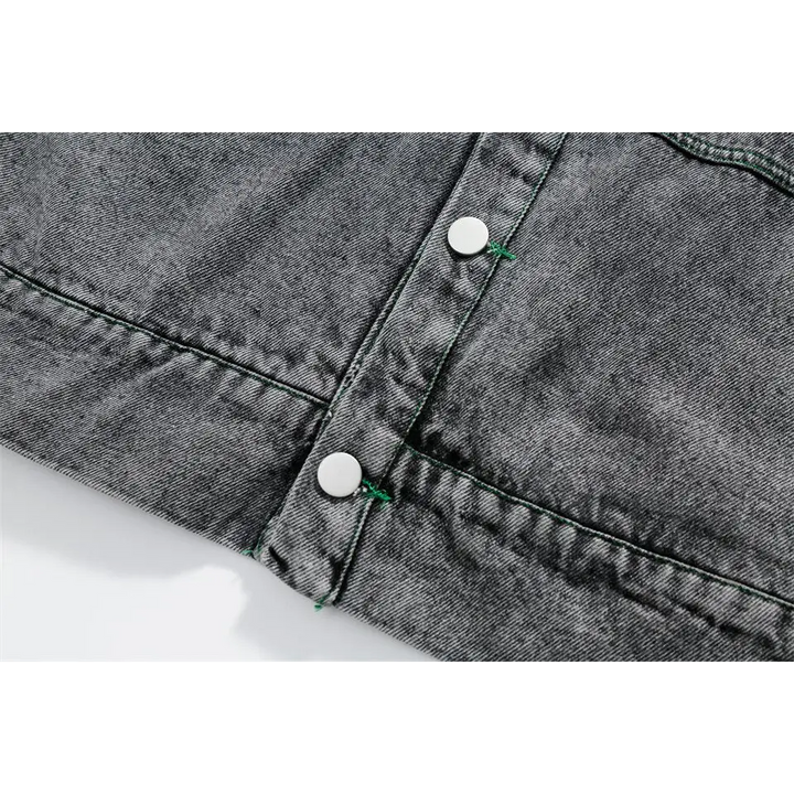 Y2k vintage denim jacket for trendy streetwear styles