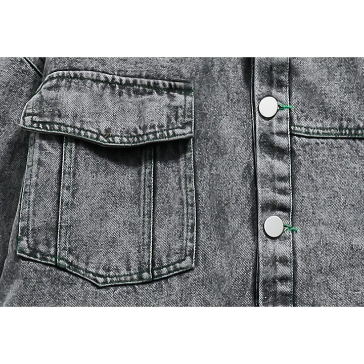 Y2k vintage denim jacket for trendy streetwear styles