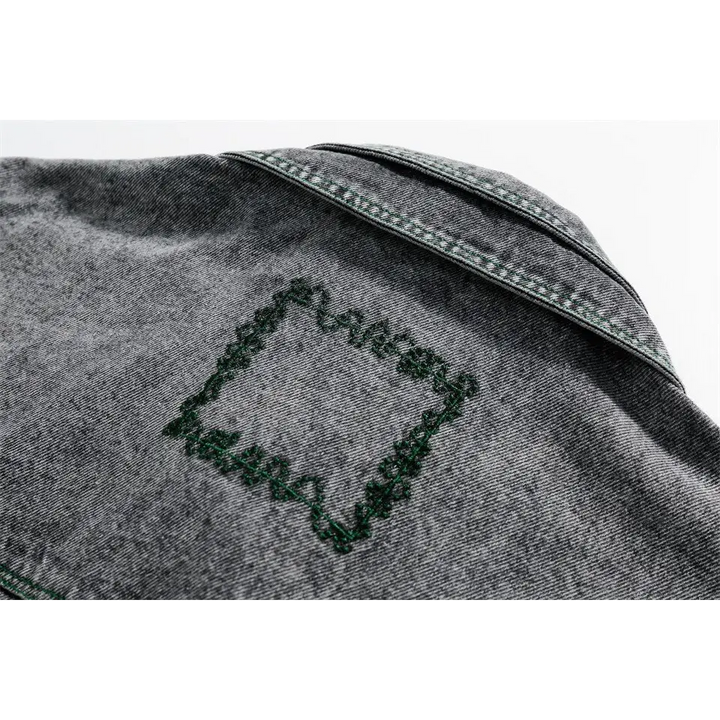 Y2k vintage denim jacket for trendy streetwear styles