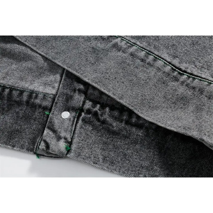 Y2k vintage denim jacket for trendy streetwear styles