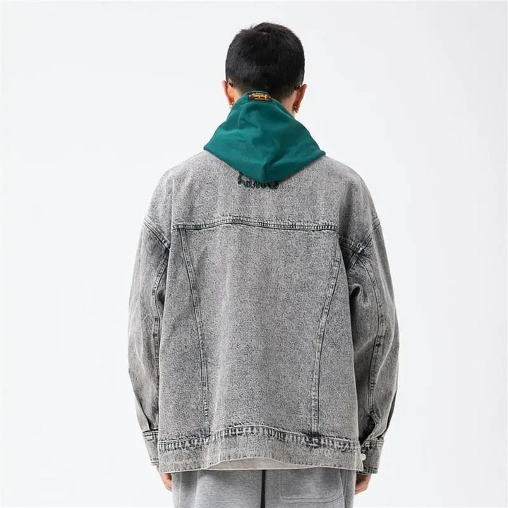 Y2k vintage denim jacket for trendy streetwear styles
