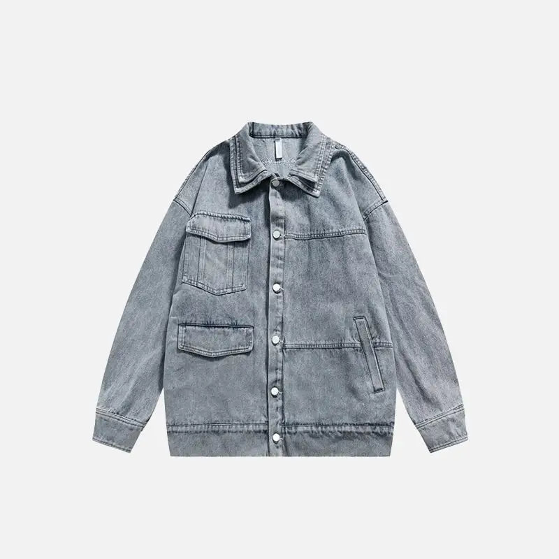 Y2k vintage denim jacket for trendy streetwear styles - blue / m