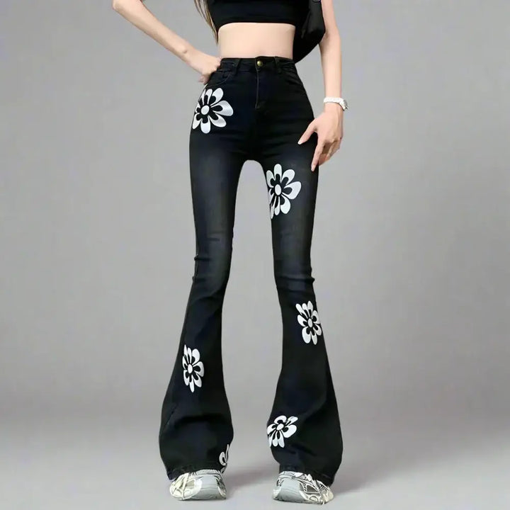 Y2k women’s full zip jacket with elastic waist in solid polyester - black / xl (60-70kg)