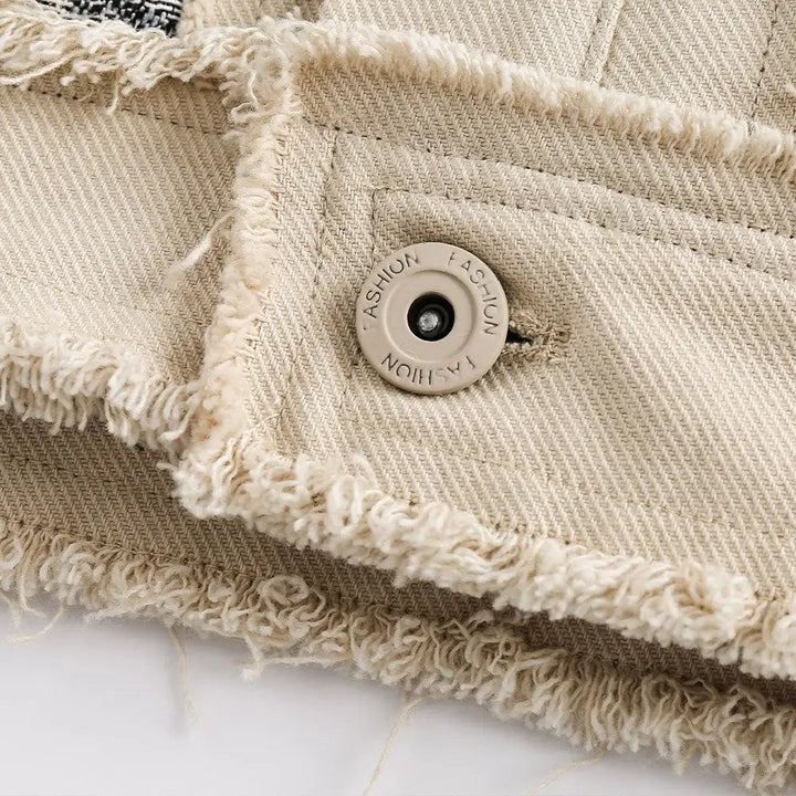 Vintage flower patch denim jacket for a trendy y2k look