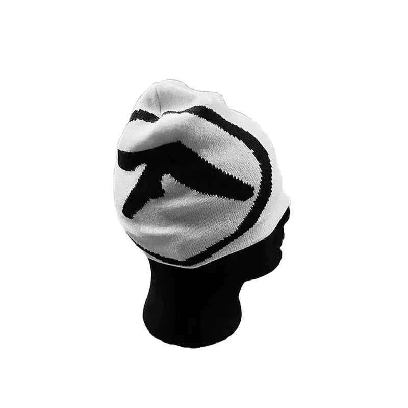 Y2k vintage gothic beanie with classic letter print - beanies