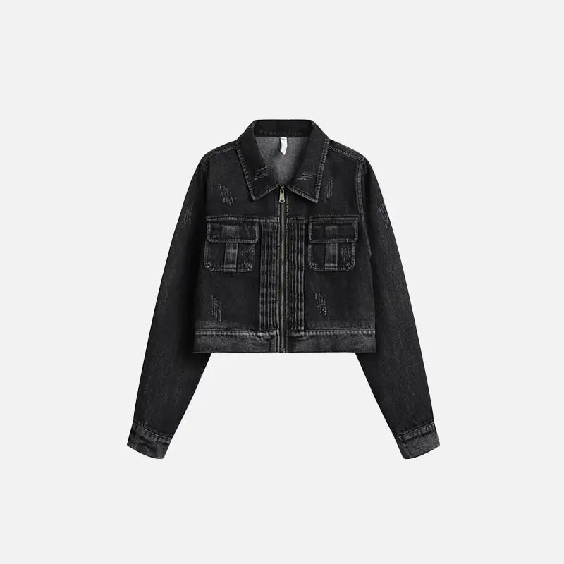 Y2k vintage long sleeve jacket for a stylish streetwear look - black / s
