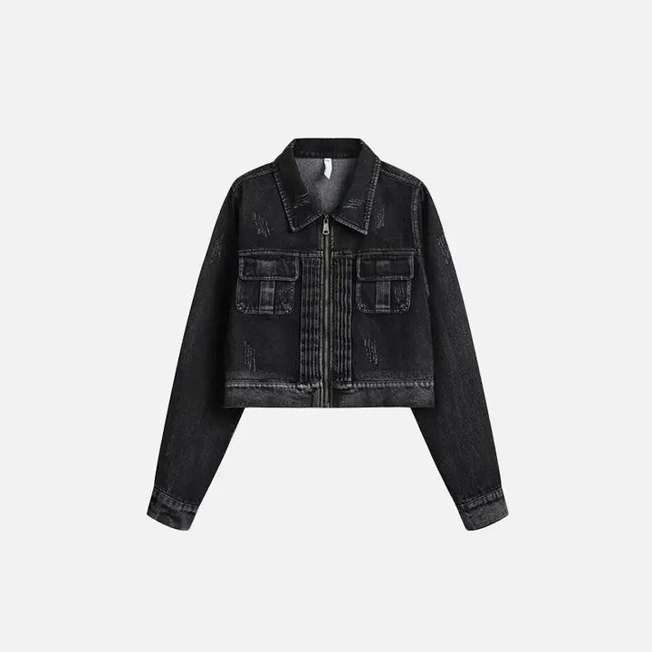 Y2k vintage long sleeve jacket for a stylish streetwear look - black / s