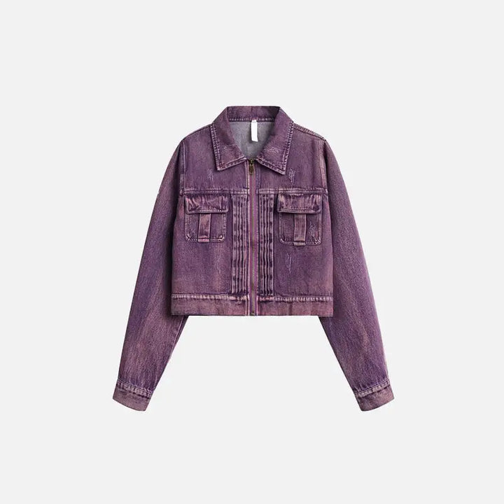 Y2k vintage long sleeve jacket for a stylish streetwear look - purple / s