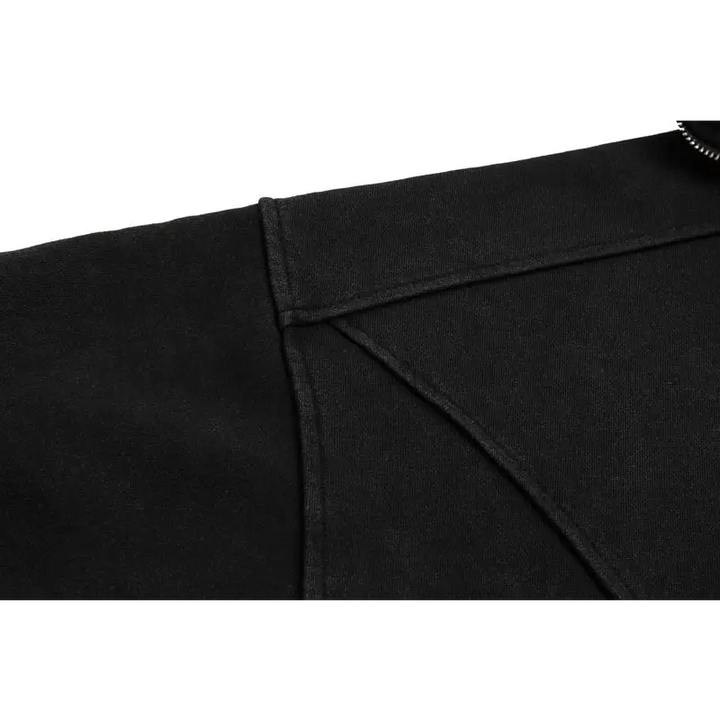 Vintage moon zip up hoodie for y2k streetwear style - hoodies