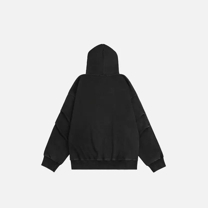 Vintage moon zip up hoodie for y2k streetwear style - hoodies