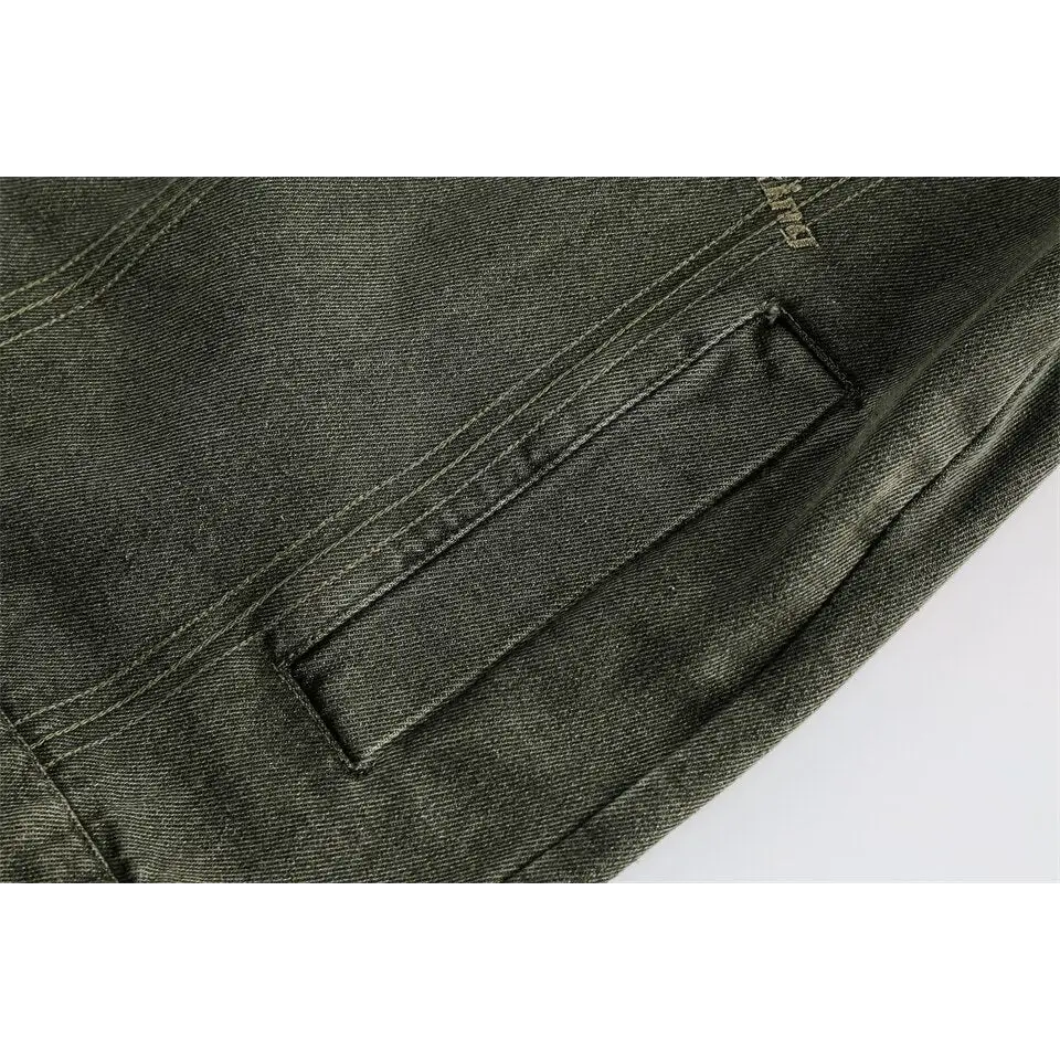 Vintage oversized denim jacket from y2k streetwear collection