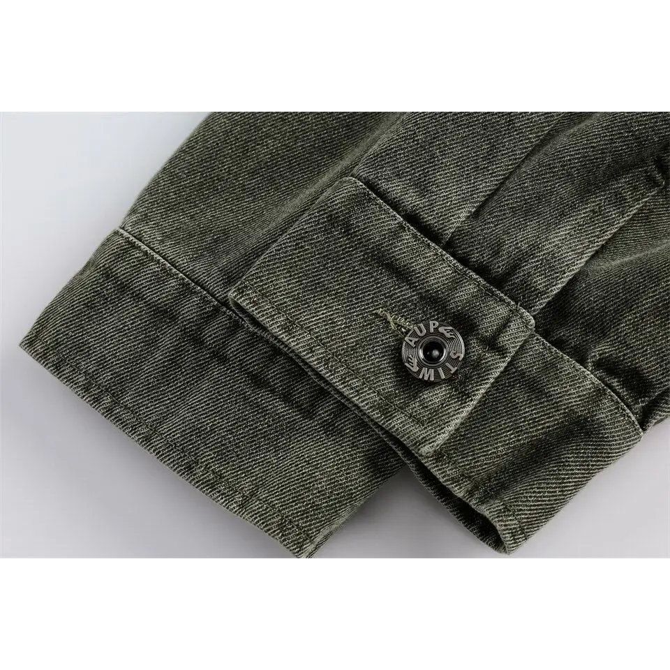 Vintage oversized denim jacket from y2k streetwear collection