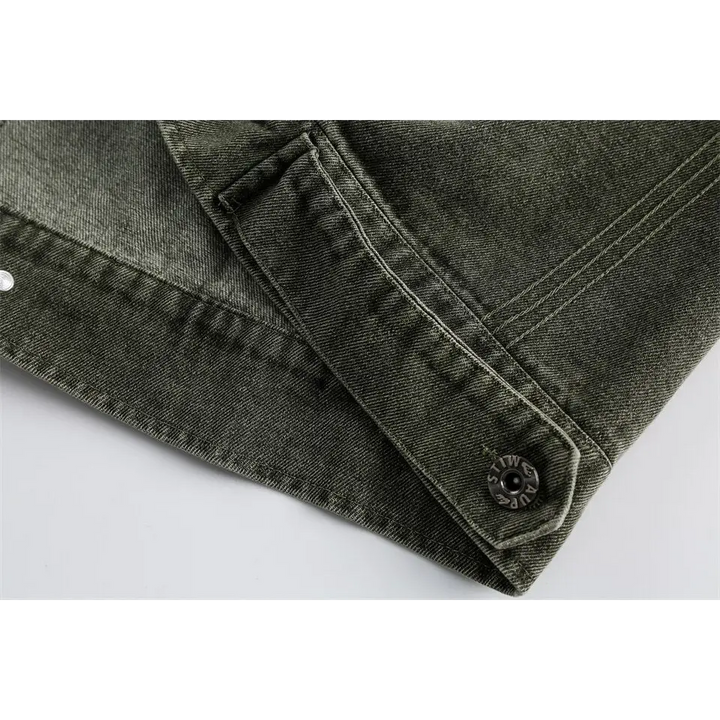 Vintage oversized denim jacket from y2k streetwear collection