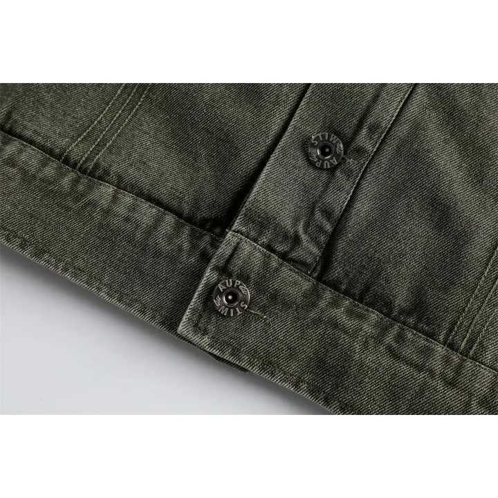 Vintage oversized denim jacket from y2k streetwear collection