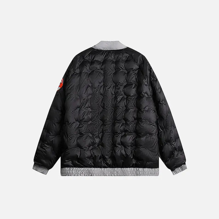 Vintage parkas bomber varsity jacket for y2k style and warmth - jacket