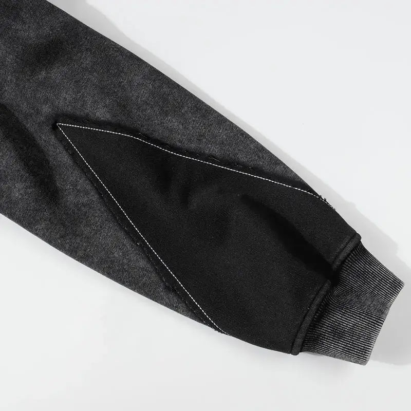 Y2k vintage washed black ripped hoodie for bold streetwear style - hoodies