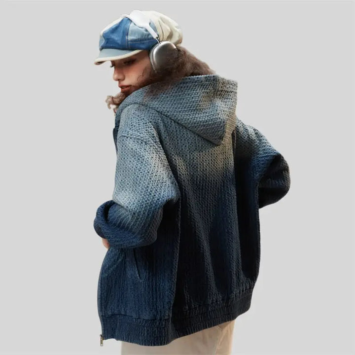 Vintage y2k windbreaker jacket in bluee for stylish outerwear