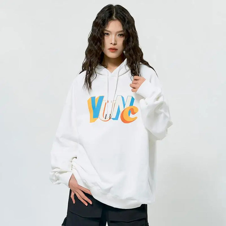 Y2k voice letter print hoodie for trendy streetwear style - hoodies