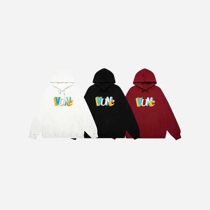 Y2k voice letter print hoodie for trendy streetwear style - hoodies