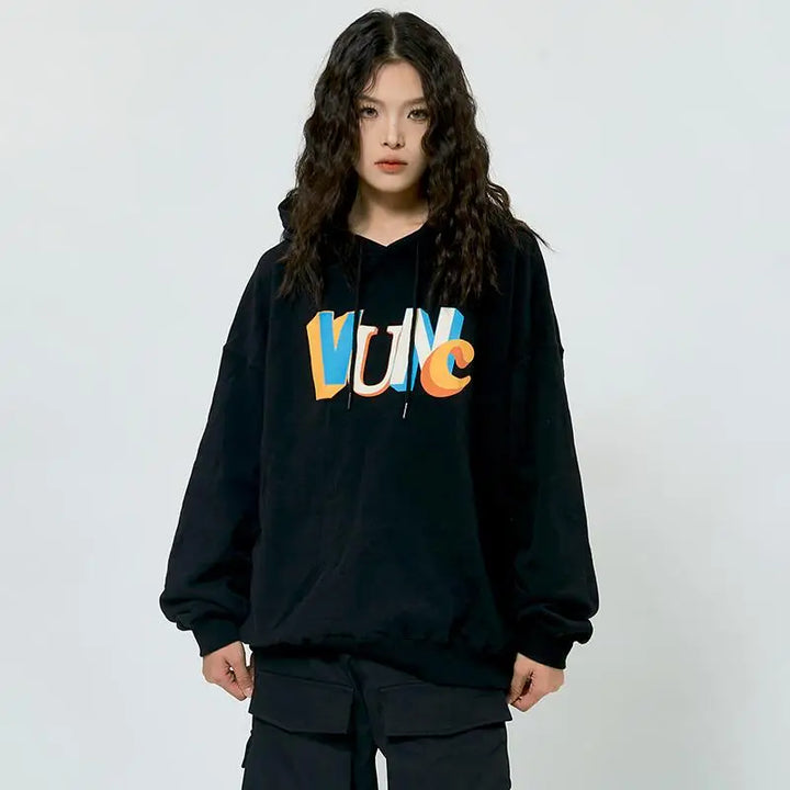 Y2k voice letter print hoodie for trendy streetwear style - hoodies