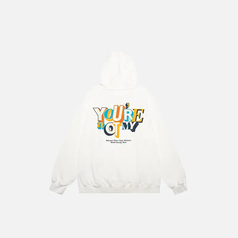 Y2k voice letter print hoodie for trendy streetwear style - hoodies